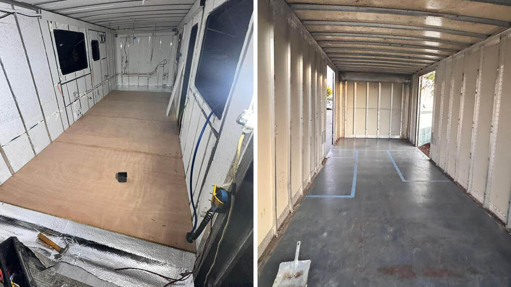 The start of the renovations (Photo: Reef Har Even) בית המשאית