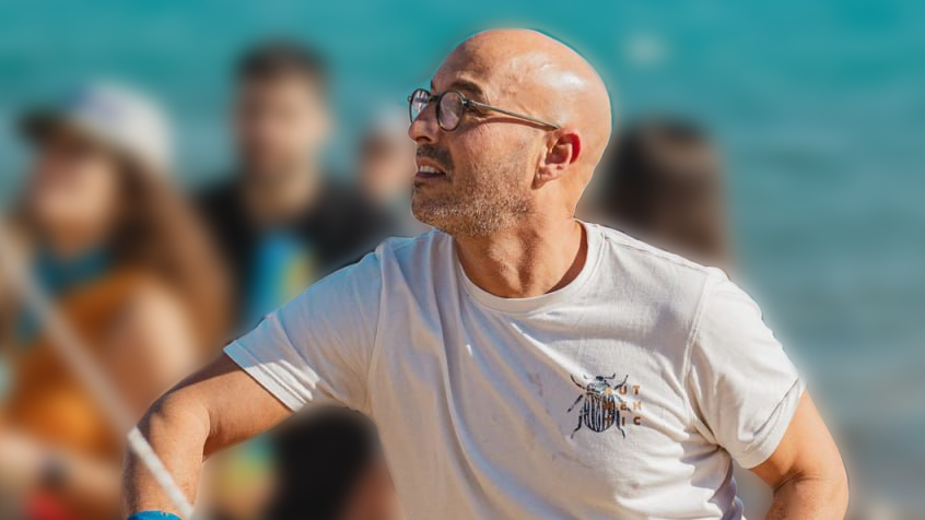 רון גושן ז"ל במהלך אירוע החברה באילת שבסופו התייבש ומת