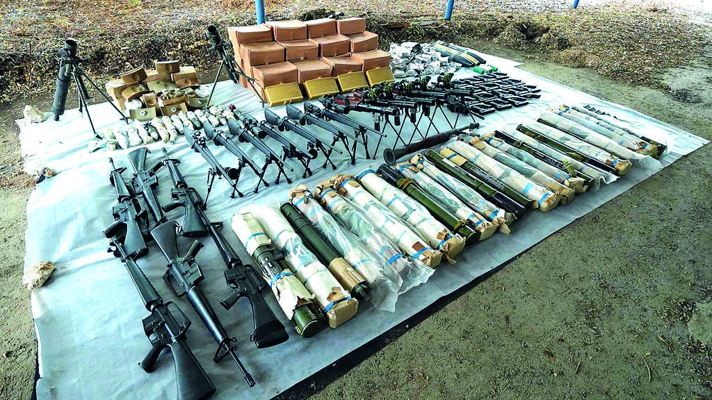 מצבור אמל"ח שנתפס