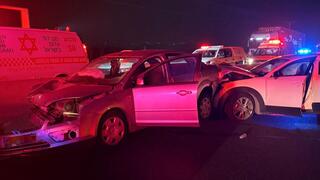 זירת התאונה בכביש 65