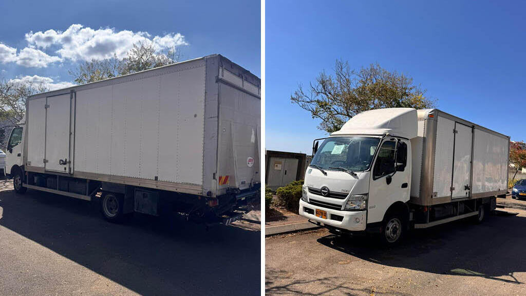 This is how it looked at the beginning: a standard truck (Photo: Reef Har Even) בית המשאית