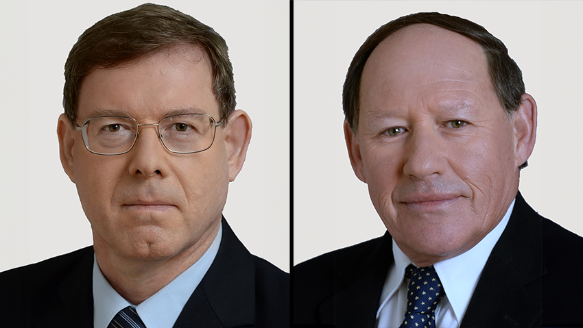 מימין: ד"ר אבי רובינשטיין, עו"ד שמואל יקירביץ