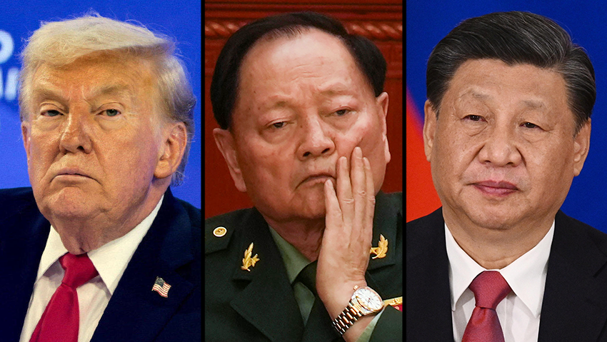 Chinese President Xi Jinping, the suspected general Zhang Youxia and US President Donald Trump (Photo: Jonathan Ernst/Reuters, Sputnik/Vladimir Astapkovich/Kremlin via REUTERS, AP Photo/Ng Han Guan, File) שי ג'ינפינג ג'נאג יואו-שיה דונלד טראמפ