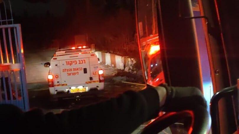 שריפה במתחם אונר"א שבירושלים