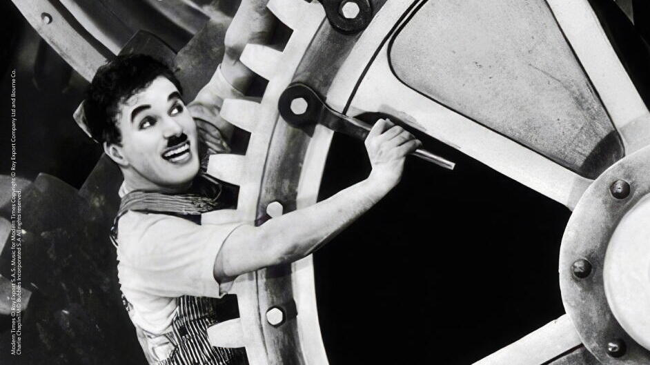 Кадр из фильма "Новые времена" Чарли Чаплина (Фото: Modern Times, Roy Export S.A.S.) Кадр из фильма "Новые времена" Чарли Чаплина