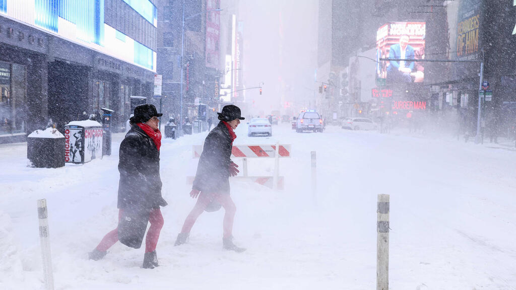 ארה"ב סופה סופת שלגים ניו יורק