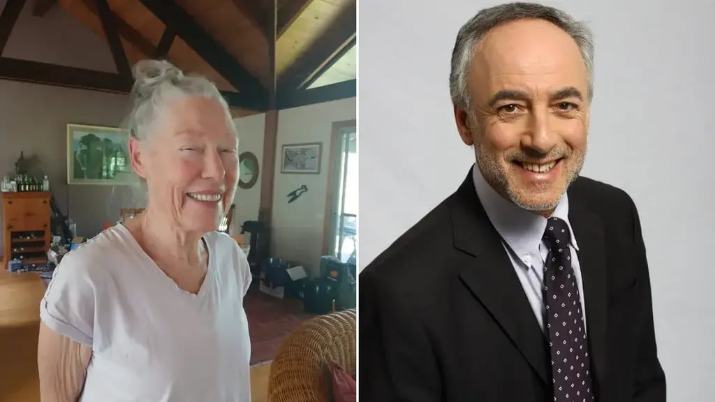 Adriana Turk today, alongside a photograph of her third cousin, Raanan (Photo: MyHeritage DNA) אדריאנה טורק כיום, לצד תמונתו של רענן, בן דודה מדרגה שלישית