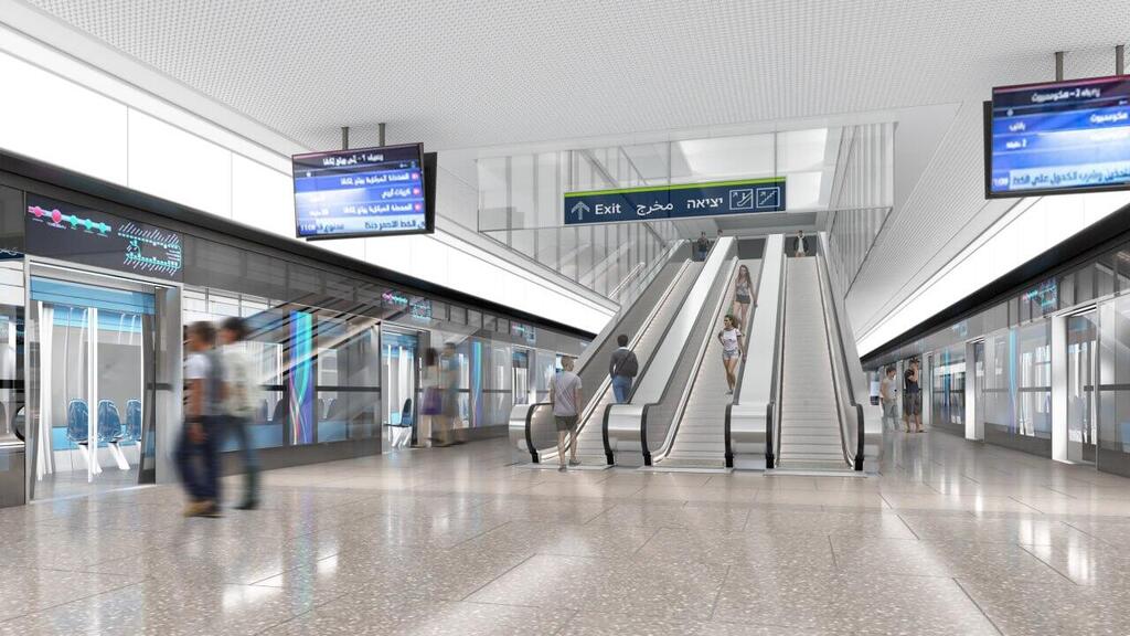 הדמיה: תחנת הרכבת הקלה התחתית בכיכר רבין בת"א 