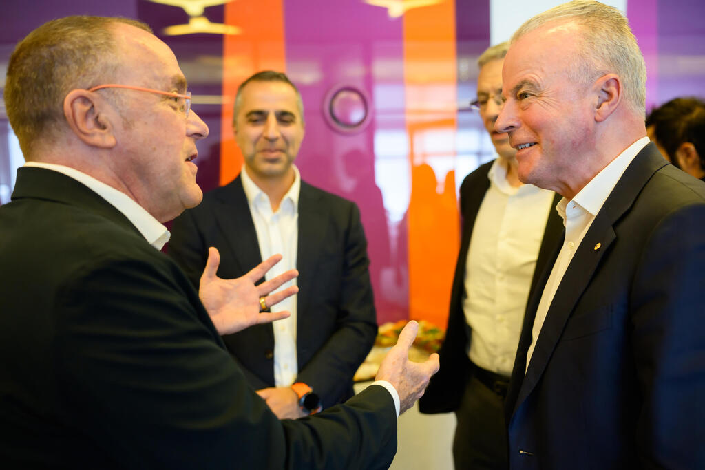 Ben-Gurion University of the Negev President Prof. Daniel Chamovitz (left) with Dr. Brendan Nelson, President of Boeing Global