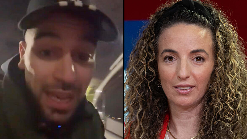 Мордехай Давид. Идит Сильман (Фото 1: публикуется в соответствии с п. 27 алеф Закона об авторских правах. Фото 2: Оз Муалем) מרדכי דוד חסם את נשיא העליון בדימוס אהרון ברק ביציאה מכנס באקספו תל אביב