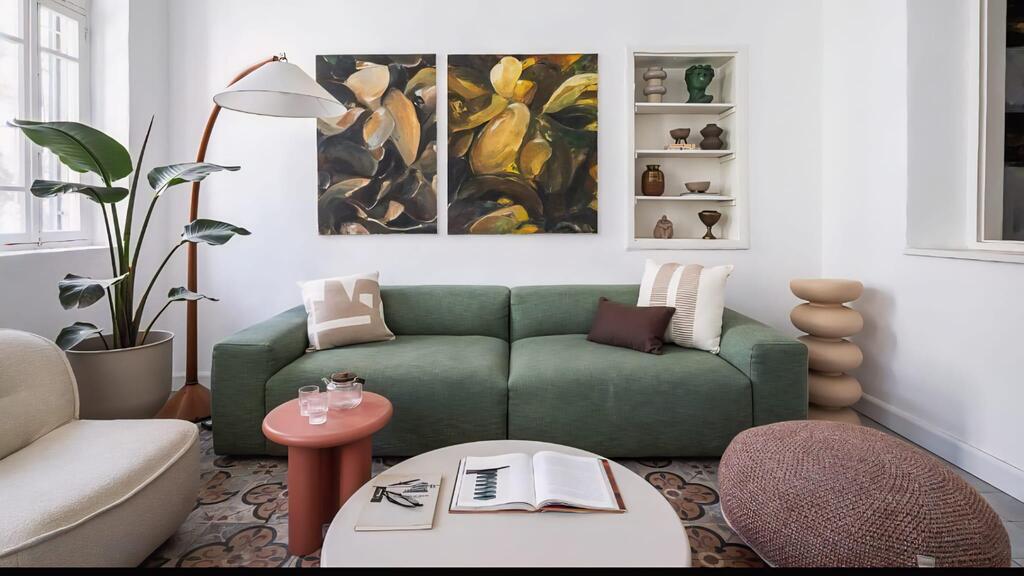 The designers changed midway, but the vintage style was maintained (Photo: Gadi Yosef) בית בנווה צדק, עיצוב: נעמה רודין אשר