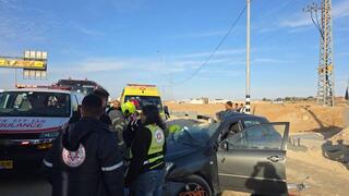 תיעוד מזירת התאונה שבה נהגרה טל ברקוביץ'