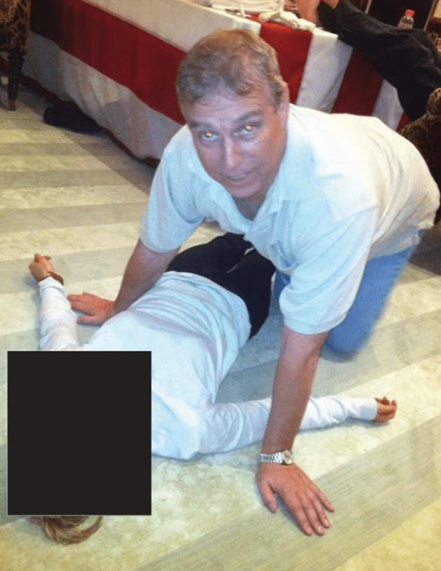 אנדרו והצעירה (צילום: מתוך תיק אפשטיין) הנסיך אנדרו