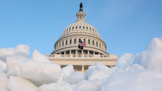 שלג ליד הקפיטול בוושינגטון