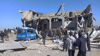 התקיפה במטה המשטרה בשייח רדואן בעיר עזה