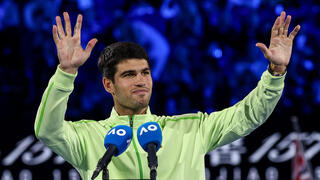 קרלוס אלקראס אחרי הזכייה באליפות אוסטרליה