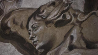 ציור ב כנסייה ב רומא של מלאך שדומה מאוד ל ראש ממשלת איטליה ג'ורג'ה מלוני