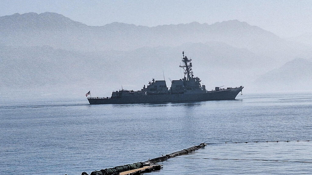 US warship docking at Port of Eilat (Photo: REUTERS/Doron Berti) אילת