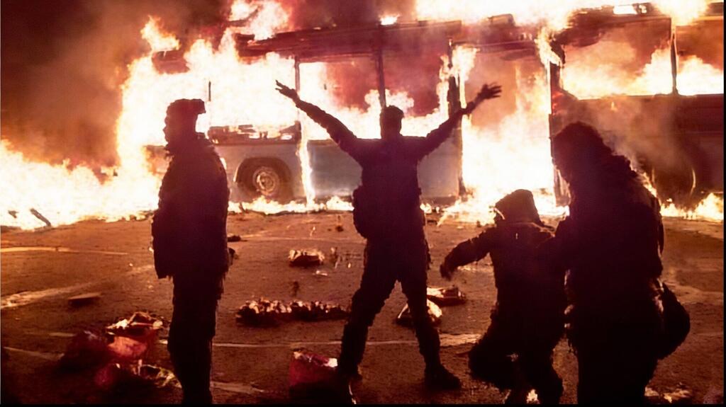 A scene from the intense clashes on the night of Jan. 8, 2026 in the Tehranpars area, which eyewitnesses described as resembling a battlefield