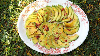 סשימי של אבוקדו בסויה וג'ינג'ר