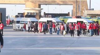 הגעת הפעימה הראשונה של עזתיים שחוזרים לרצ"ע למעבר רפיח