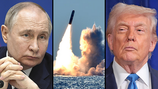 ניסוי ב טיל טריידנט ששוגר מצוללת מסדרת אוהיו USS Nebraska  ליד חופי קליפורניה ארה"ב ארכיון 2008