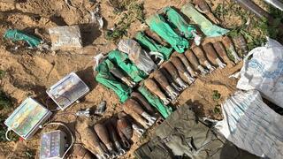 מהלך פעילות של כוחות חטיבה 7 לטיהור מרחב הקו הצהוב: אותרו כ-110 פצצות מרגמה שהוסתרו בשקי סיוע הומניטרי של אונר"א