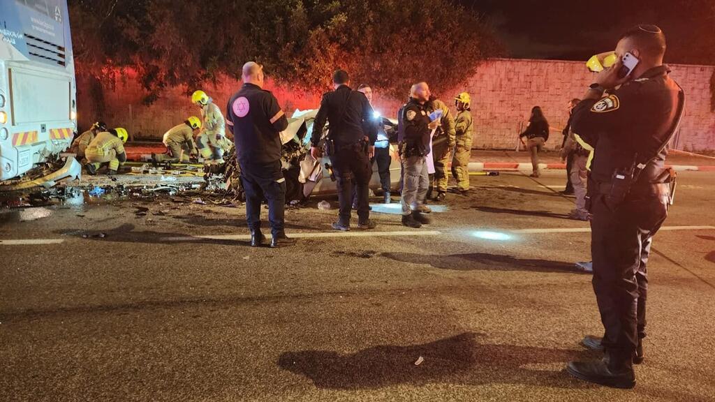 זירת הרצח בכביש 554