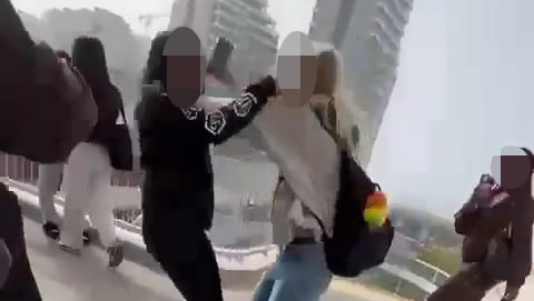 תיעוד התקיפה בחטיבת הביניים בנתניה