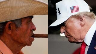 דונלד טראמפ, אזרח קובני מעשן סיגר