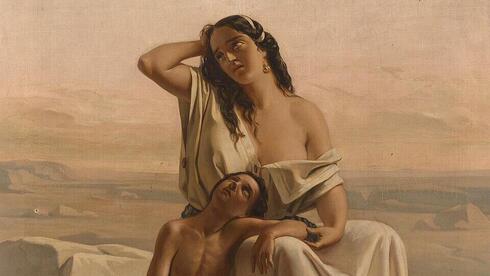 הגר וישמעאל במדבר – ציור של לואיג'י ג'ילרדוצי מהמאה ה-19