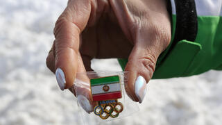 Iran's national pin for the 2026 Winter Olympics