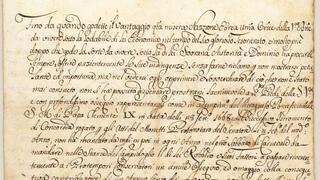 האיגרת שנשלחה לאפיפיור ב-1772