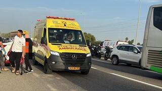 זירת תאונת הדרכים בכביש 241 סמוך לצומת גילת