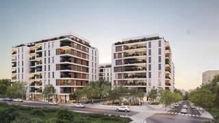 הדמיית מיזם פינוי בינוי במתחם שמואל הנגיד בהרצליה