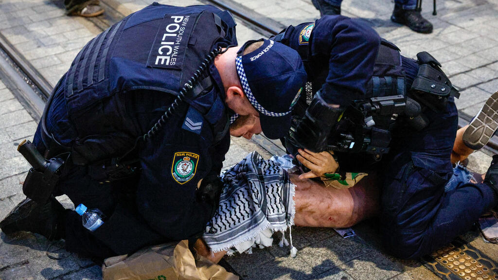 אוסטרליה הפגנה סידני מעצרים בהפגנה פרו פלסטינית