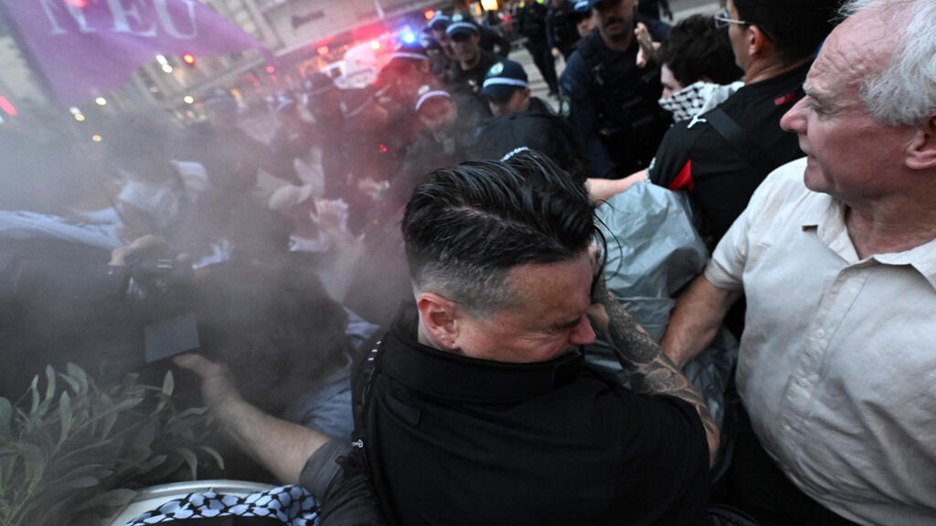 אוסטרליה הפגנה סידני מעצרים בהפגנה פרו פלסטינית