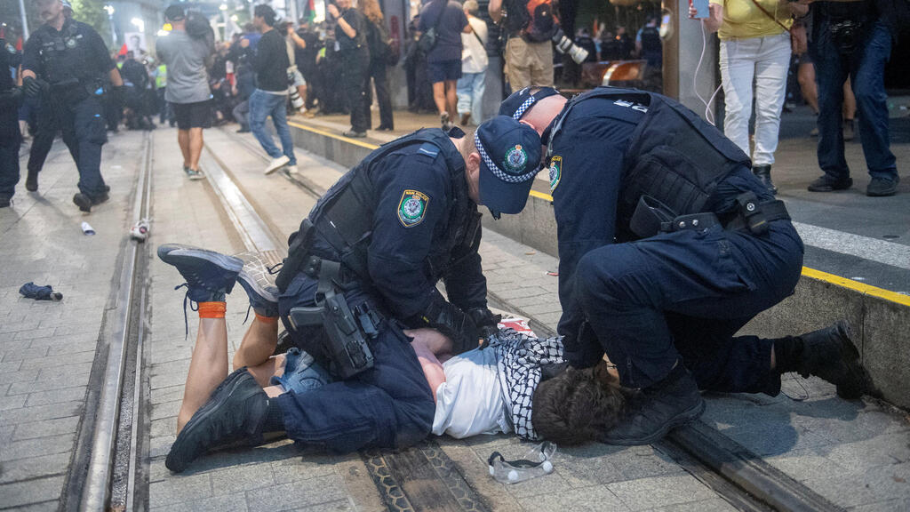 אוסטרליה הפגנה סידני מעצרים בהפגנה פרו פלסטינית