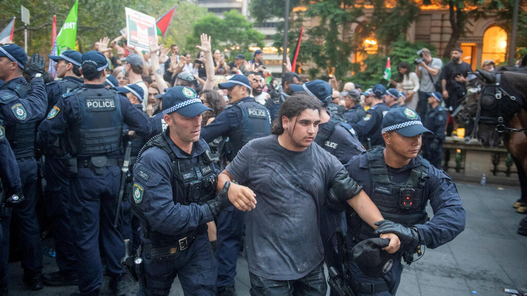 אוסטרליה הפגנה סידני מעצרים בהפגנה פרו פלסטינית