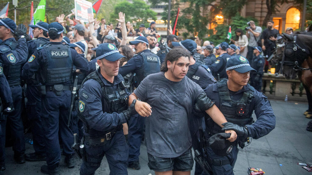 אוסטרליה הפגנה סידני מעצרים בהפגנה פרו פלסטינית