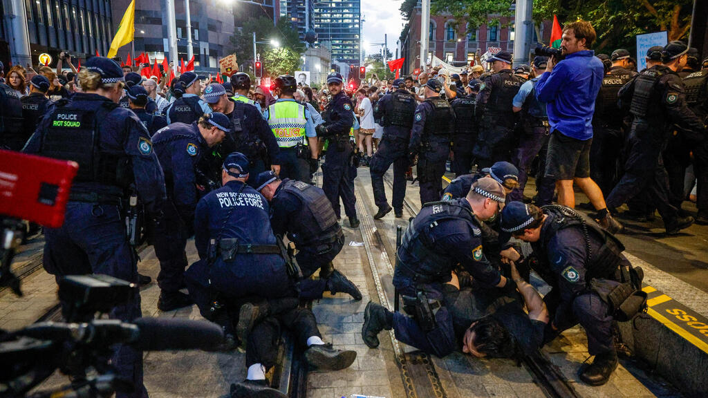 אוסטרליה הפגנה סידני מעצרים בהפגנה פרו פלסטינית