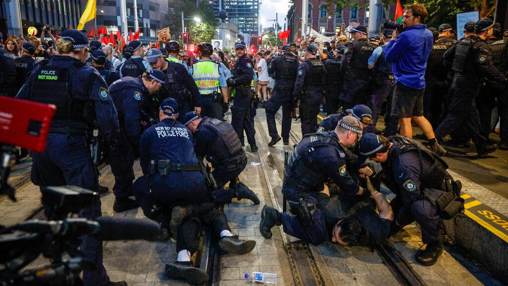 אוסטרליה הפגנה סידני מעצרים בהפגנה פרו פלסטינית