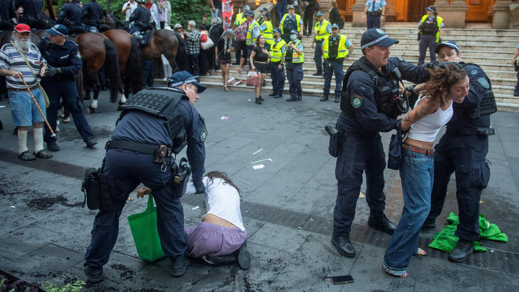 אוסטרליה הפגנה סידני מעצרים בהפגנה פרו פלסטינית