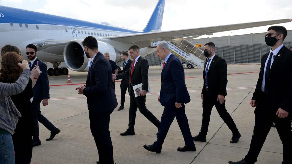 ראש הממשלה בנימין נתניהו לפני המראתו לביקור מדיני בוושינגטון