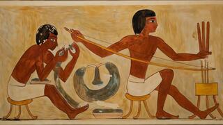 שימוש במקדח קשת במצרים העתיקה