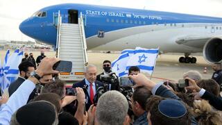 ראש הממשלה בנימין נתניהו לפני המראתו לביקור מדיני בוושינגטון