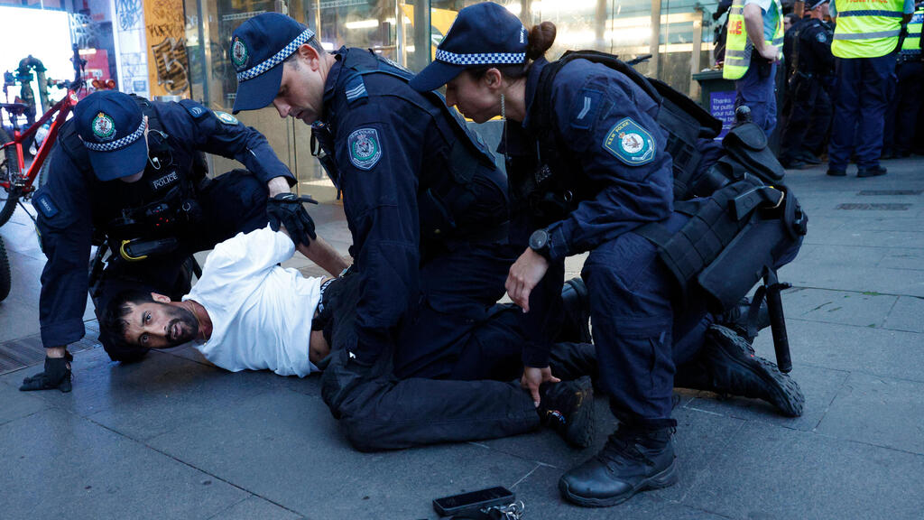 אוסטרליה סידני עימותים ו מעצרים ב הפגנה פרו פלסטינית