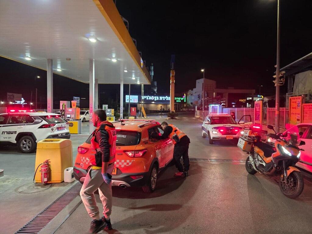 זירת הירי בתחנת דלק ליד יבנה