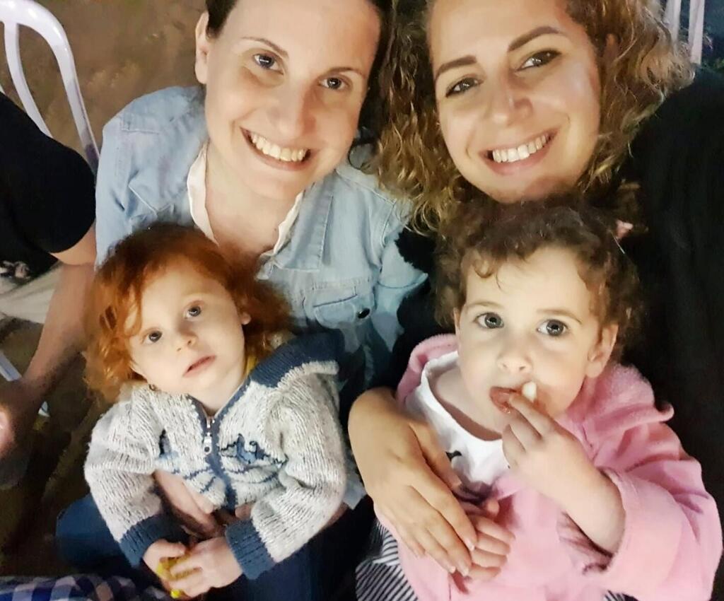 Dalit and Shiri with Oren and Ariel. “It was very important to her that ‘Festimama’ take place and that we celebrate there.” (Photo: Courtesy of Dalit Ram) דלית רם אהרון עם שירי ביבס ז"ל