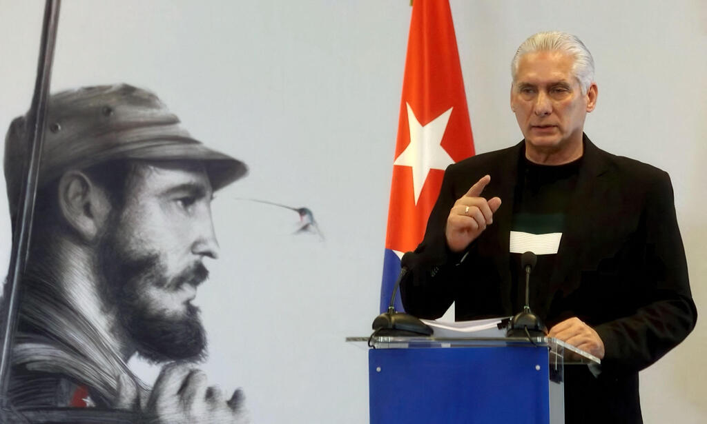 Cuban President Miguel Díaz-Canel (Photo: Handout / CUBA TV / AFP) נשיא קובה מיגל-דיאז קאנל